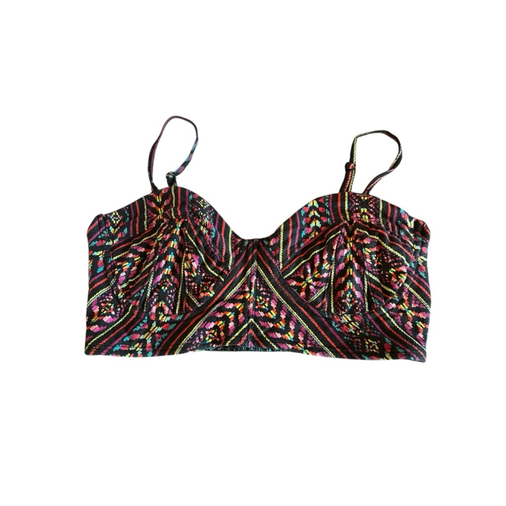 BILLABONG Swim Top Small Printed Adjustable Strap S